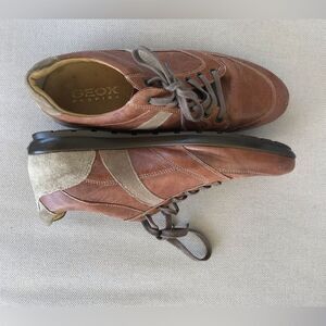 Geox Men's Tan and Gray Sneakers